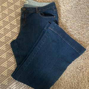 Dark wash flare jeans